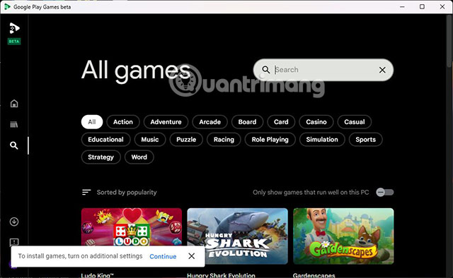 Play Android PC game